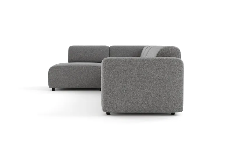 Torvasen 5-personers sofa med chaiselong venstre i stof - Grå - Møbler - Sofaer - Sofa med chaiselong