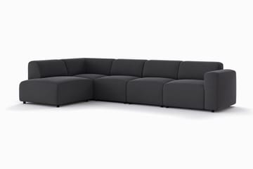 Torvasen 5-personers sofa med chaiselong venstre i stof - Sort - Møbler - Sofaer - Sofa med chaiselong
