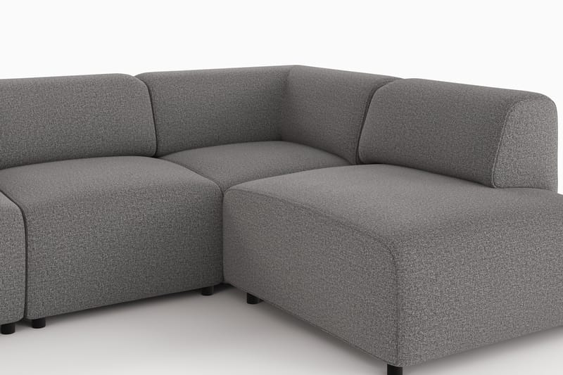 Torvasen 5-personers sofa med chaiselong højre i stof - Grå - Møbler - Sofaer - Sofa med chaiselong