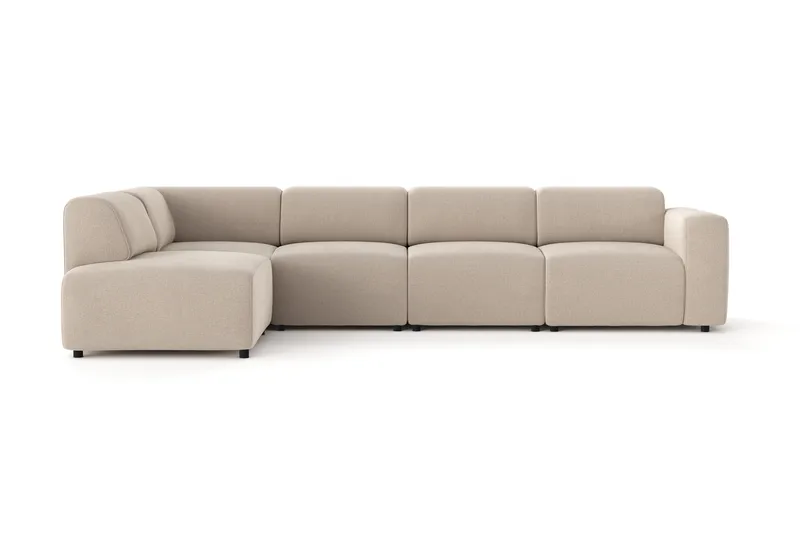 Torvasen 5-personers sofa med chaiselong venstre i stof, Beige