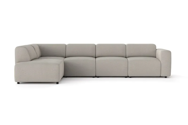 Torvasen 5-personers sofa med chaiselong venstre i stof - Lysegrå - Møbler - Sofaer - Sofa med chaiselong