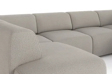 Torvasen 6-personers sofa med dobbelt chaiselong i stof - Lysegrå - Møbler - Sofaer - U Sofa