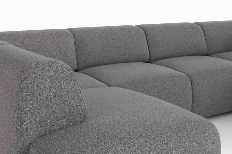 Torvasen 6-personers sofa med dobbelt chaiselong i stof - Grå - Møbler - Sofaer - U Sofa