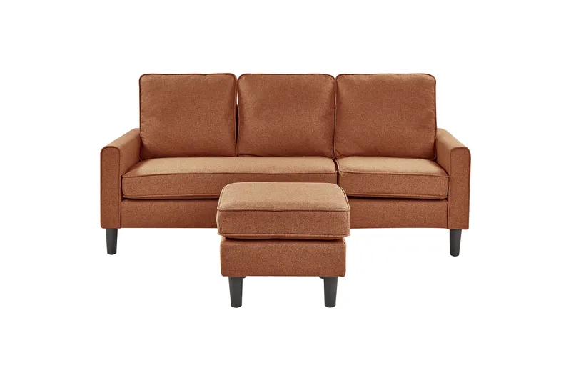 Traun Sofa 3-personers, Brun/Sort