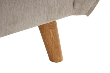 Trend Lyx 2-personers Sofa med Udsvungne Armlæn i Stof med Træben - Beige - Møbler - Sofaer - 2 personers sofa