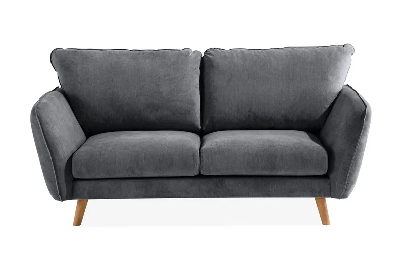 Trend Lyx 2-Pers. Sofa, Mørkegrå/Eg