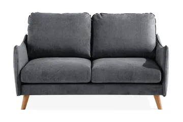 Trend Lyx 2-Pers. Sofa - Mørkegrå/Eg - Møbler - Sofaer - 2 personers sofa