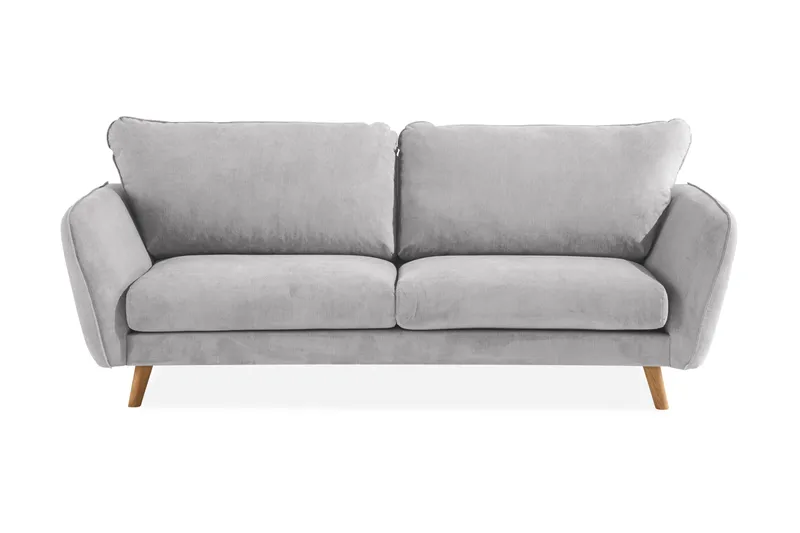 Trend Lyx 3-personers Stofsofa, Lysegrå
