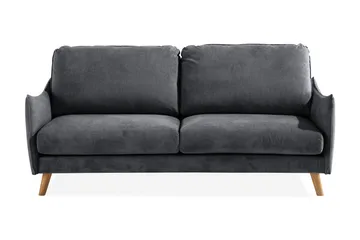 Trend Lyx 3-Pers. Sofa - Mørkegrå/Eg - Møbler - Sofaer - 3 personers sofa