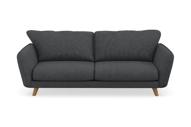 Trend Lyx 3-personers Manchestersofa, Mørkegrå