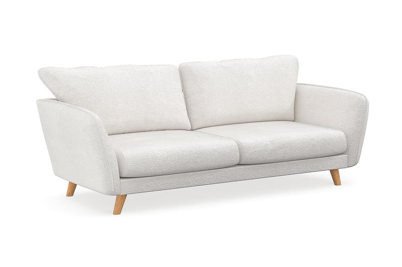 Trend Lyx 3-personers Sofa i Bouclé - Hvid - Møbler - Sofaer - 3 personers sofa