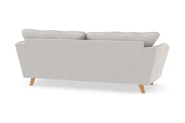 Trend Lyx 3-personers Fløjlssofa - Cremehvid - Møbler - Sofaer - Velour sofaer