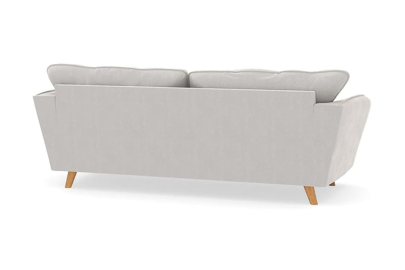 Trend Lyx 3-personers Fløjlssofa - Cremehvid - Møbler - Sofaer - Velour sofaer