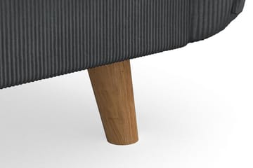 Trend Lyx 4-personers Højrevendt U-formet Sofa med Divan og Chaiselong i Manchester - Mørkegrå - Møbler - Sofaer - U Sofa