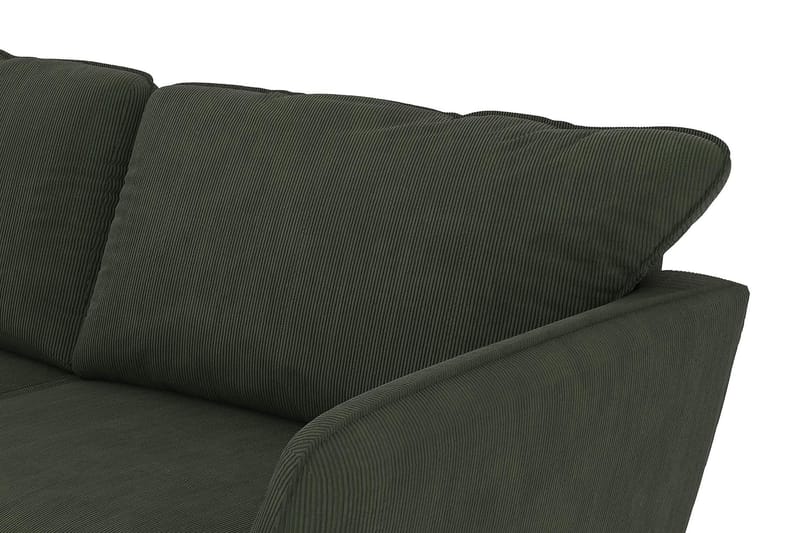 Trend Lyx 4-personers Højrevendt U-formet Sofa med Divan og Chaiselong i Manchester - Mørkegrøn - Møbler - Sofaer - U Sofa
