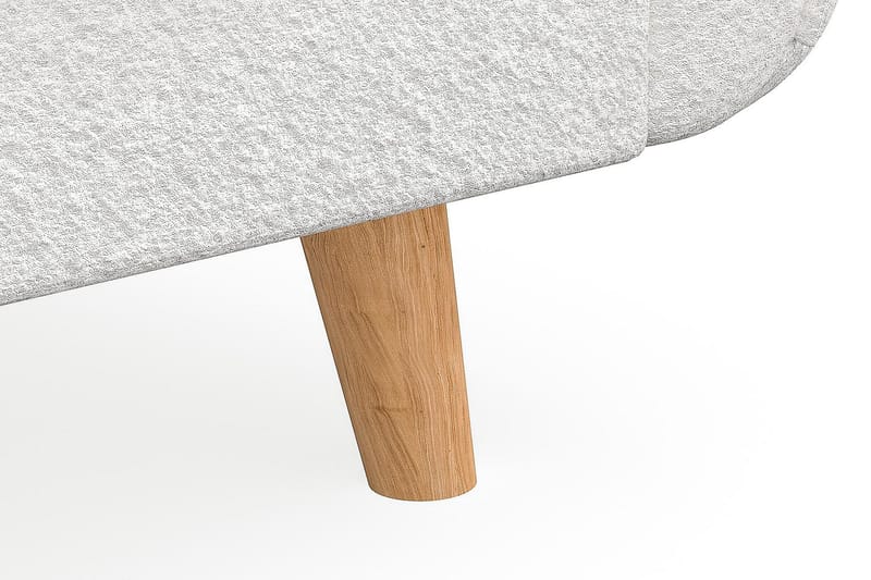 Trend Lyx 4-personers Højrevendt U-formet Sofa med Divan og Chaiselong i Bouclé - Hvid - Møbler - Sofaer - U Sofa
