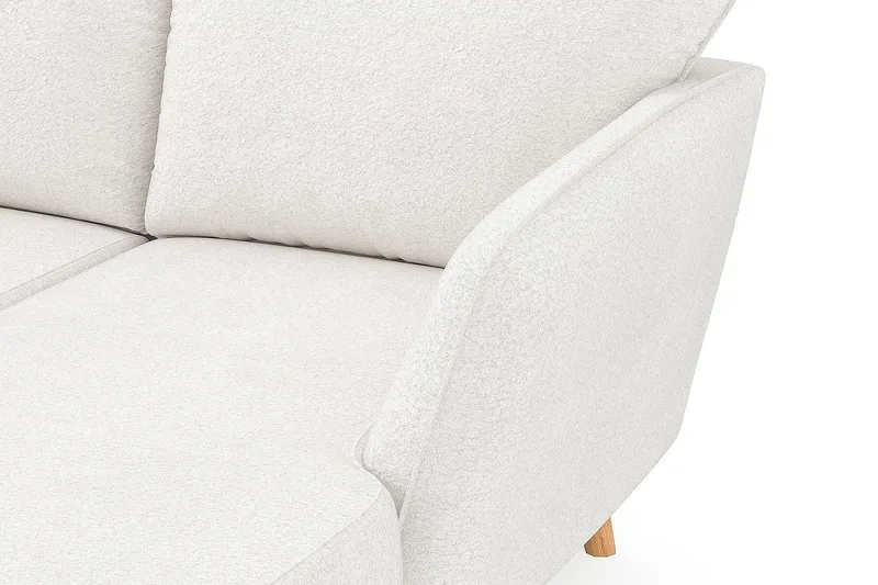 Trend Lyx 4-personers Højrevendt U-formet Sofa med Divan og Chaiselong i Bouclé - Hvid - Møbler - Sofaer - U Sofa