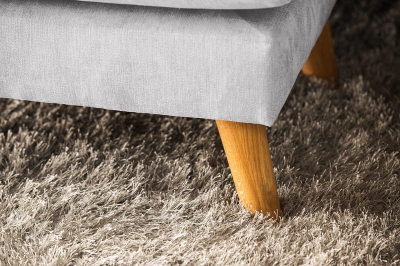 Trend Lyx 4-personers Højrevendt U-formet Sofa med Divan og Chaiselong i Stof - Lysegrå - Møbler - Sofaer - U Sofa