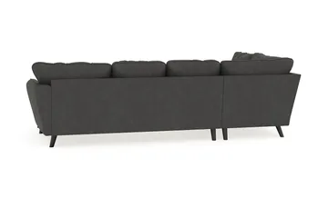 Trend Lyx 4-personers Højrevendt U-formet Sofa med Divan og Chaiselong i Manchester - Mørkegrå - Møbler - Sofaer - U Sofa
