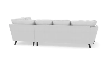 Trend Lyx 4-personers Venstrevendt U-formet Sofa med Divan og Chaiselong i Stof - Lysegrå - Møbler - Sofaer - U Sofa