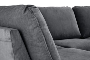 Trend Lyx 4-personers Venstrevendt U-formet Sofa med Divan og Chaiselong i Stof - Mørkegrå - Møbler - Sofaer - U Sofa