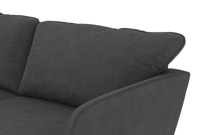 Trend Lyx 4-personers Venstrevendt U-formet Sofa med Divan og Chaiselong i Manchester - Mørkegrå - Møbler - Sofaer - U Sofa