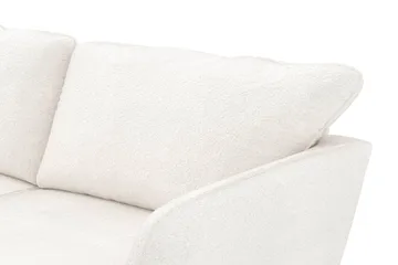 Trend Lyx 4-personers Højrevendt U-formet Sofa med Divan og Chaiselong i Bouclé - Hvid - Møbler - Sofaer - U Sofa