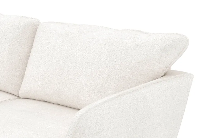 Trend Lyx 4-personers Højrevendt U-formet Sofa med Divan og Chaiselong i Bouclé - Hvid - Møbler - Sofaer - U Sofa