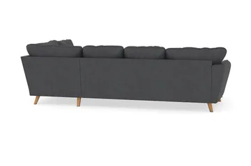 Trend Lyx 4-personers Højrevendt U-formet Sofa med Divan og Chaiselong i Manchester - Mørkegrå - Møbler - Sofaer - U Sofa