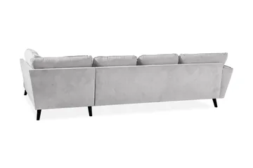 Trend Lyx 4-personers Højrevendt U-formet Sofa med Divan og Chaiselong i Stof - Lysegrå - Møbler - Sofaer - U Sofa