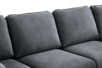 Trend Lyx 4-personers Højrevendt U-formet Sofa med Divan og Chaiselong i Stof - Mørkegrå - Møbler - Sofaer - U Sofa
