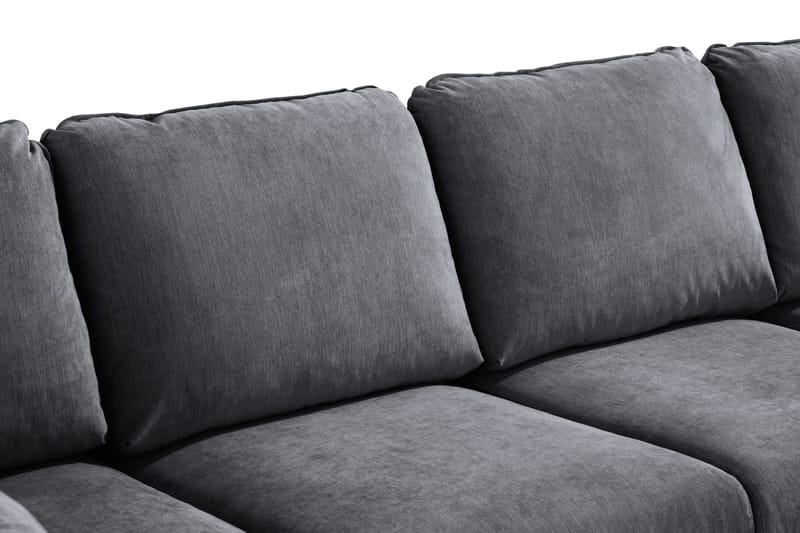 Trend Lyx 4-personers Højrevendt U-formet Sofa med Divan og Chaiselong i Stof - Mørkegrå - Møbler - Sofaer - U Sofa