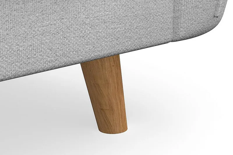 Trend Lyx 4-personers Højrevendt U-formet Sofa med Divan og Chaiselong i Stof - Lysegrå - Møbler - Sofaer - U Sofa