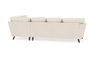 Trend Lyx 4-personers Venstrevendt U-formet Sofa med Divan og Chaiselong i Stof - Beige - Møbler - Sofaer - U Sofa