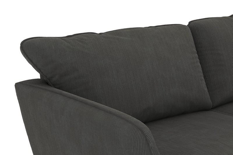 Trend Lyx 4-personers Venstrevendt U-formet Sofa med Divan og Chaiselong i Manchester - Mørkegrå - Møbler - Sofaer - U Sofa
