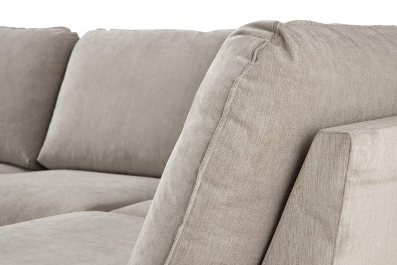 Trend Lyx 4-personers Højrevendt U-formet Sofa med Divan og Chaiselong i Stof - Beige - Møbler - Sofaer - U Sofa