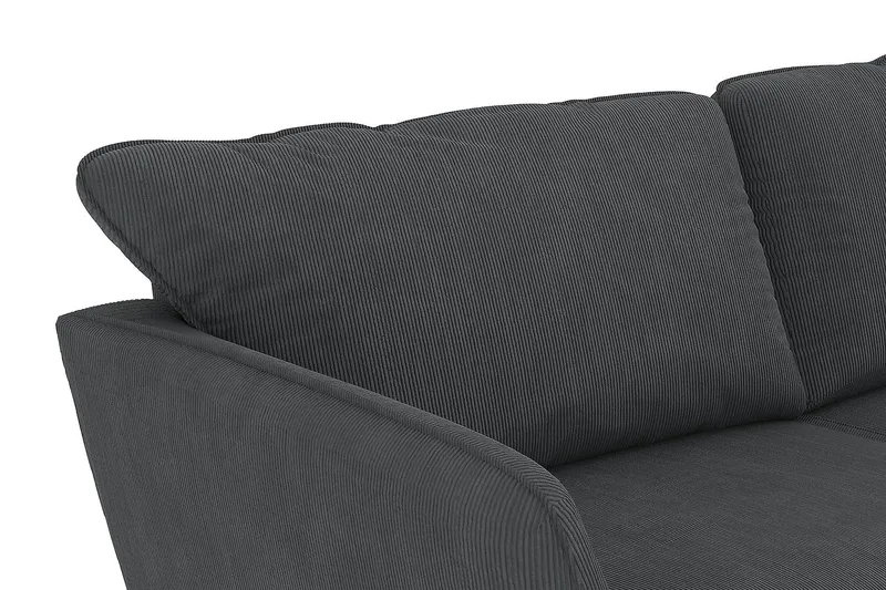 Trend Lyx 4-personers Højrevendt U-formet Sofa med Divan og Chaiselong i Manchester - Mørkegrå - Møbler - Sofaer - U Sofa