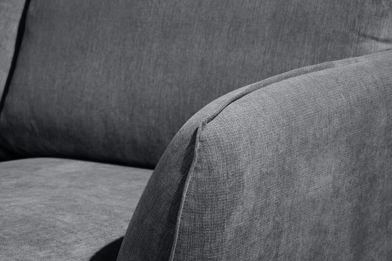 Trend Lyx 4-personers Venstrevendt U-formet Sofa med Divan og Chaiselong i Stof - Mørkegrå - Møbler - Sofaer - U Sofa