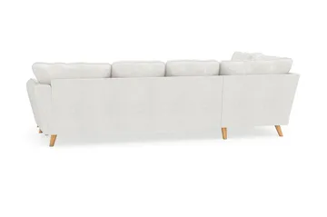 Trend Lyx 4-personers Højrevendt U-formet Sofa med Divan og Chaiselong i Bouclé - Hvid - Møbler - Sofaer - U Sofa