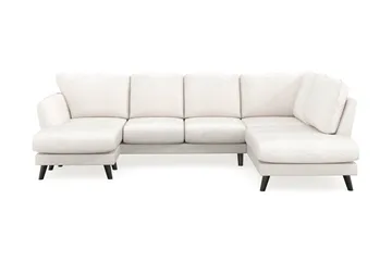Trend Lyx 4-personers Venstrevendt U-formet Sofa med Divan og Chaiselong i Bouclé - Hvid - Møbler - Sofaer - U Sofa