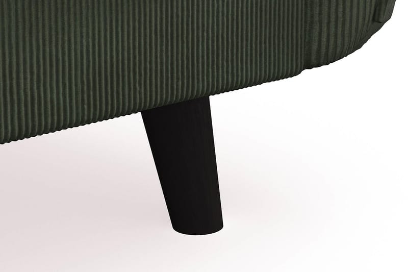 Trend Lyx 4-personers Venstrevendt U-formet Sofa med Divan og Chaiselong i Manchester - Mørkegrøn - Møbler - Sofaer - U Sofa