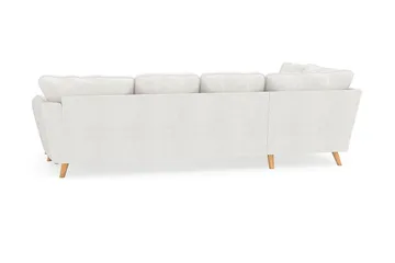 Trend Lyx 4-personers Venstrevendt U-formet Sofa med Divan og Chaiselong i Bouclé - Hvid - Møbler - Sofaer - U Sofa