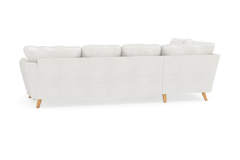 Trend Lyx 4-personers Venstrevendt U-formet Sofa med Divan og Chaiselong i Bouclé - Hvid - Møbler - Sofaer - U Sofa