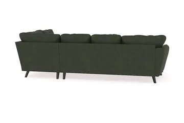 Trend Lyx 4-personers Venstrevendt U-formet Sofa med Divan og Chaiselong i Manchester - Mørkegrøn - Møbler - Sofaer - U Sofa