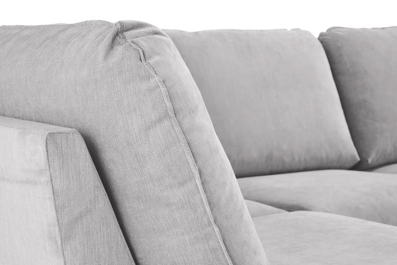 Trend Lyx 4-personers Venstrevendt U-formet Sofa med Divan og Chaiselong i Stof - Lysegrå - Møbler - Sofaer - U Sofa