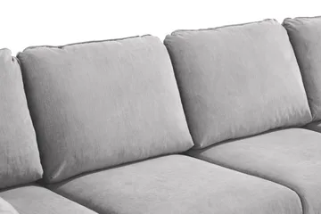 Trend Lyx 4-personers Venstrevendt U-formet Sofa med Divan og Chaiselong i Stof - Lysegrå - Møbler - Sofaer - U Sofa