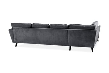 Trend Lyx 4-personers Venstrevendt U-formet Sofa med Divan og Chaiselong i Stof - Mørkegrå - Møbler - Sofaer - U Sofa