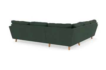 Trend Lyx 6-personers Vendbar L-formet Hjørnesofa i Manchester - Mørkegrøn - Møbler - Sofaer - Hjørnesofa