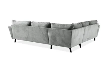 Trend Lyx 6-personers Vendbar L-formet Hjørnesofa i Stof - Grå - Møbler - Sofaer - Hjørnesofa