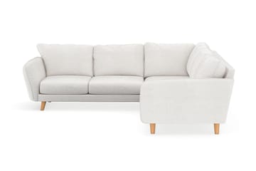 Trend Lyx 6-personers Vendbar L-formet Hjørnesofa i Bouclé - Hvid - Møbler - Sofaer - Hjørnesofa